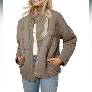 Women's Tan Quilted Jacket